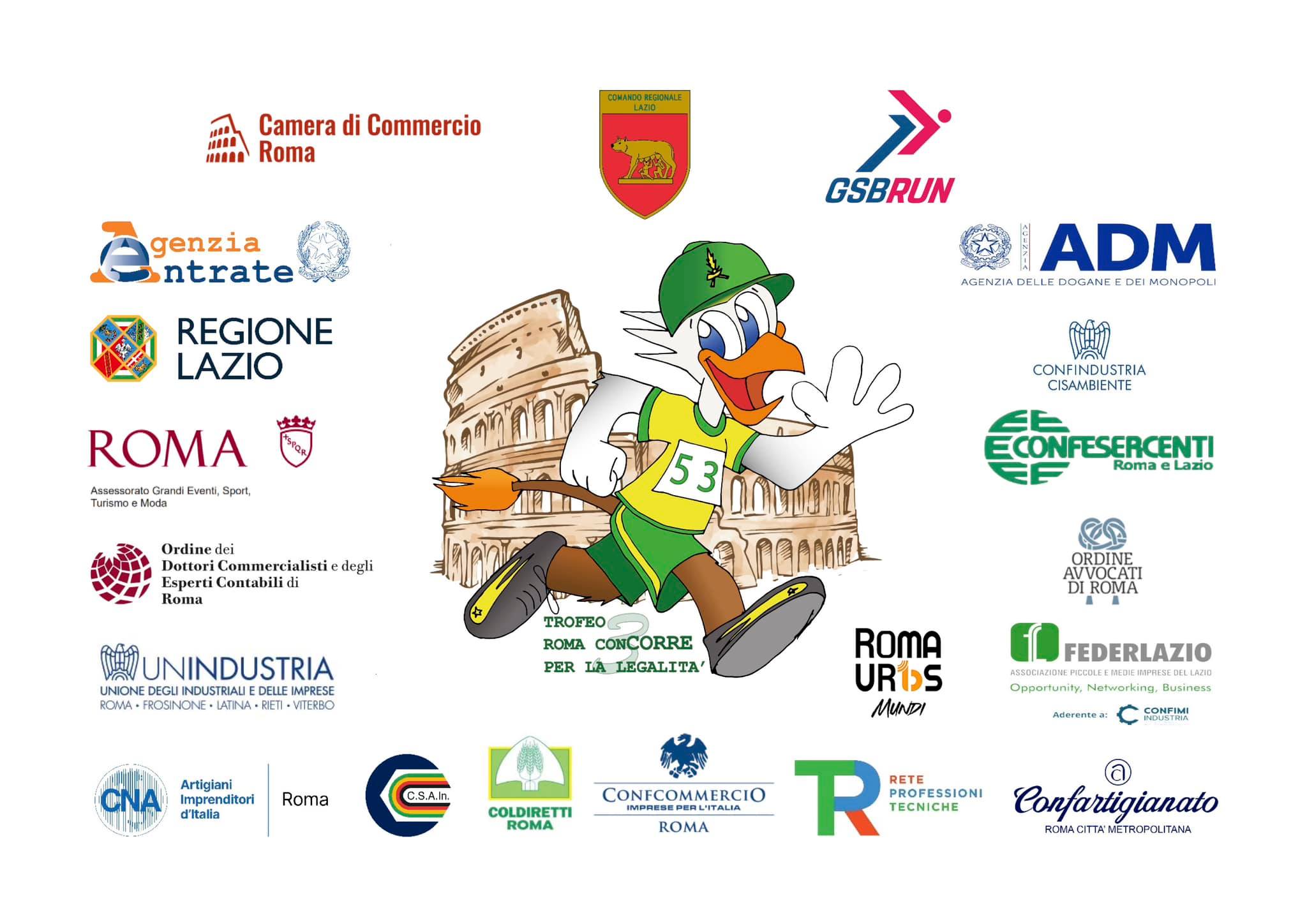 “Roma conCORRE per la legalità”: la quarta edizione del trofeo alla Camera di Commercio